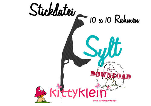 ♥ Stickdatei ♥ Sylt ♥ 10 x 10 Rahmen | kittyklein®