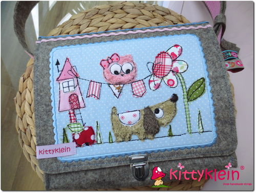 ♥ Kindergartentasche - EULE &amp; HUND ♥ | personalisierbar | kittyklein®