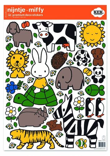 Miffy Wandtattoos Miffy riding on turtle, 42 x 59 cm