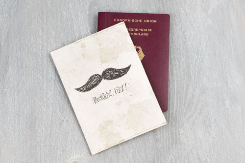 Reisepass Cover - Moustache | kittyklein®