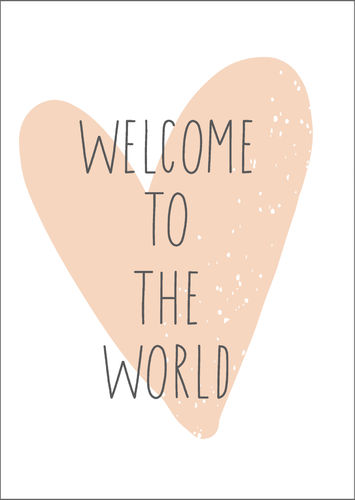 Postkarte/Grußkarte | *welcome to the world | kittyklein®
