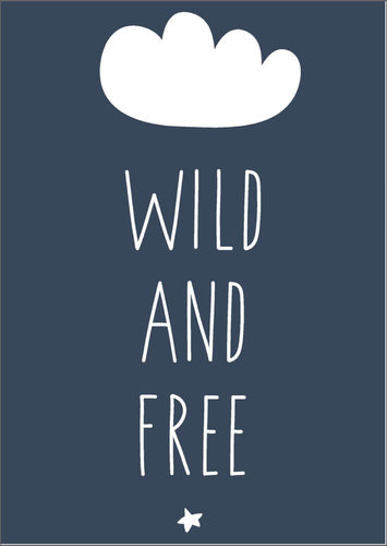 Postkarte/Grußkarte | wild and free | kittyklein®