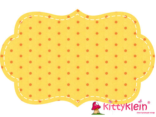 Westfalenstoffe Nicki gelb + orange Punkte | kittyklein®