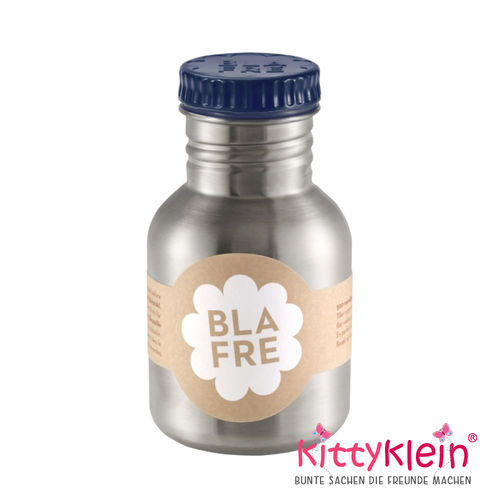 Blafre Edelstahl Trinkflasche | bottle 300ml | dunkelblau | 4571 | Individualisierbar | kittyklein®