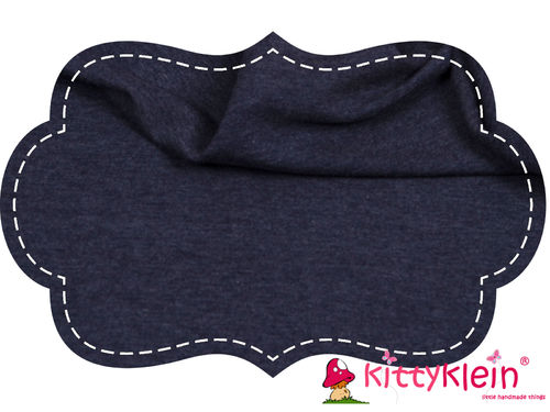 Hilco Stoff Jersey Sweat Crop | 145 cm | dunkelblau | A 4040-84 | kittyklein®