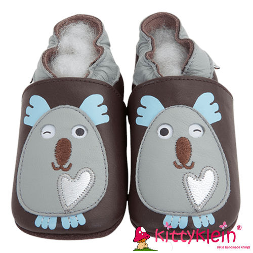 Babyschuhe aus weichem Leder | Lederpuschen | Koala | Koala Doudou | Lait et Miel | kittyklein®