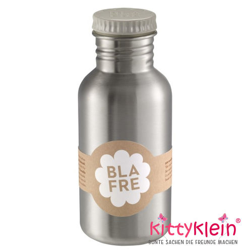 Blafre Edelstahl Trinkflasche | bottle 500ml | grau | 4555 | Individualisierbar | kittyklein®