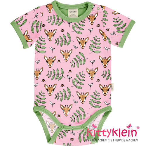 Body SS | GIRAFFE GARDEN | Giraffen | rosa, grün, | Maxomorra | kittyklein ®