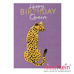 Filzkarte | Karte| Happy Birthday |Queen  Leopard | lila | Gruß & Co | 91016  | kittyklein®