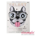 Filzkarte | 30. Geburtstag | Karte |  Hund Boxer | Sei Du selbst | Gruß & Co | 91013  | kittyklein®