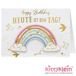 Grußkarte |  31q | Regenbogen | Heute ist Dein Tag | Gruß & Co | 90917  | kittyklein®