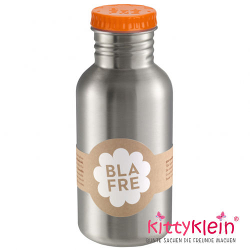 Blafre Edelstahl Trinkflasche | bottle 500ml | orange | 4577 | Individualisierbar | kittyklein®